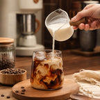 100ml Glass Espresso Measuring Cup with Wooden Handle