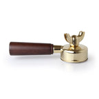 La Pavoni Lever Brass/Gold Portafilter with Wood Handle (New Group) - 395304