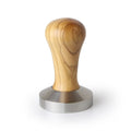 Flat Stainless Coffee Tamper ø 58.5mm Olive Wood Handle