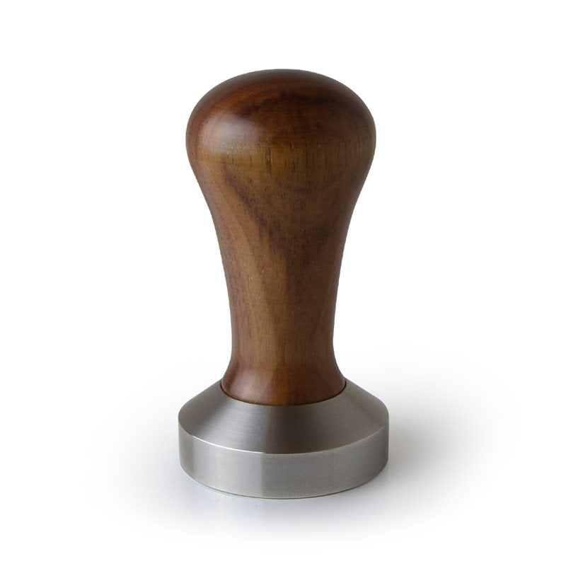 Flat Stainless Coffee Tamper ø 51mm Italian Walnut Handle