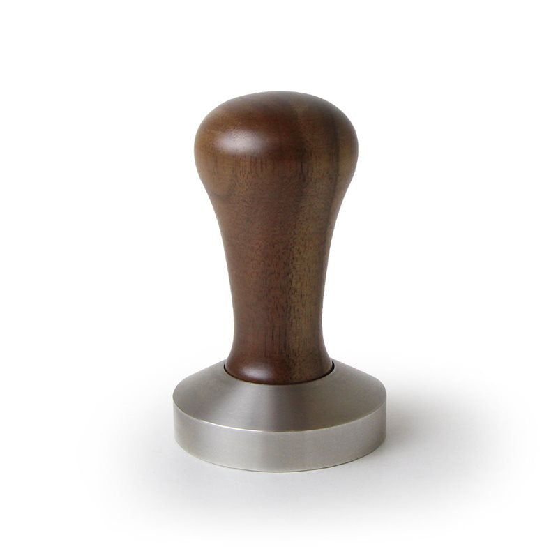 Flat Stainless Coffee Tamper ø 58.5mm Italian Walnut Handle