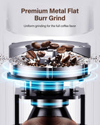 Coffee Grinder Burr Electric 25 Grind Settings with Digital Timer Black Shardor