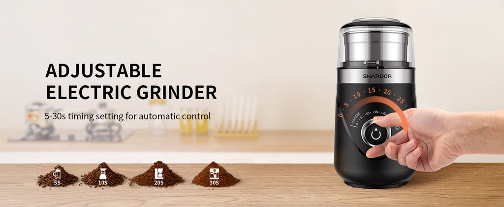 Coffee Grinder Electric 70g with 2 Stainless Steel Cups Spice Nuts SHARDOR