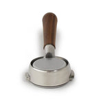 E61 Stainless Bottomless Portafilter, Walnut Handle 21g