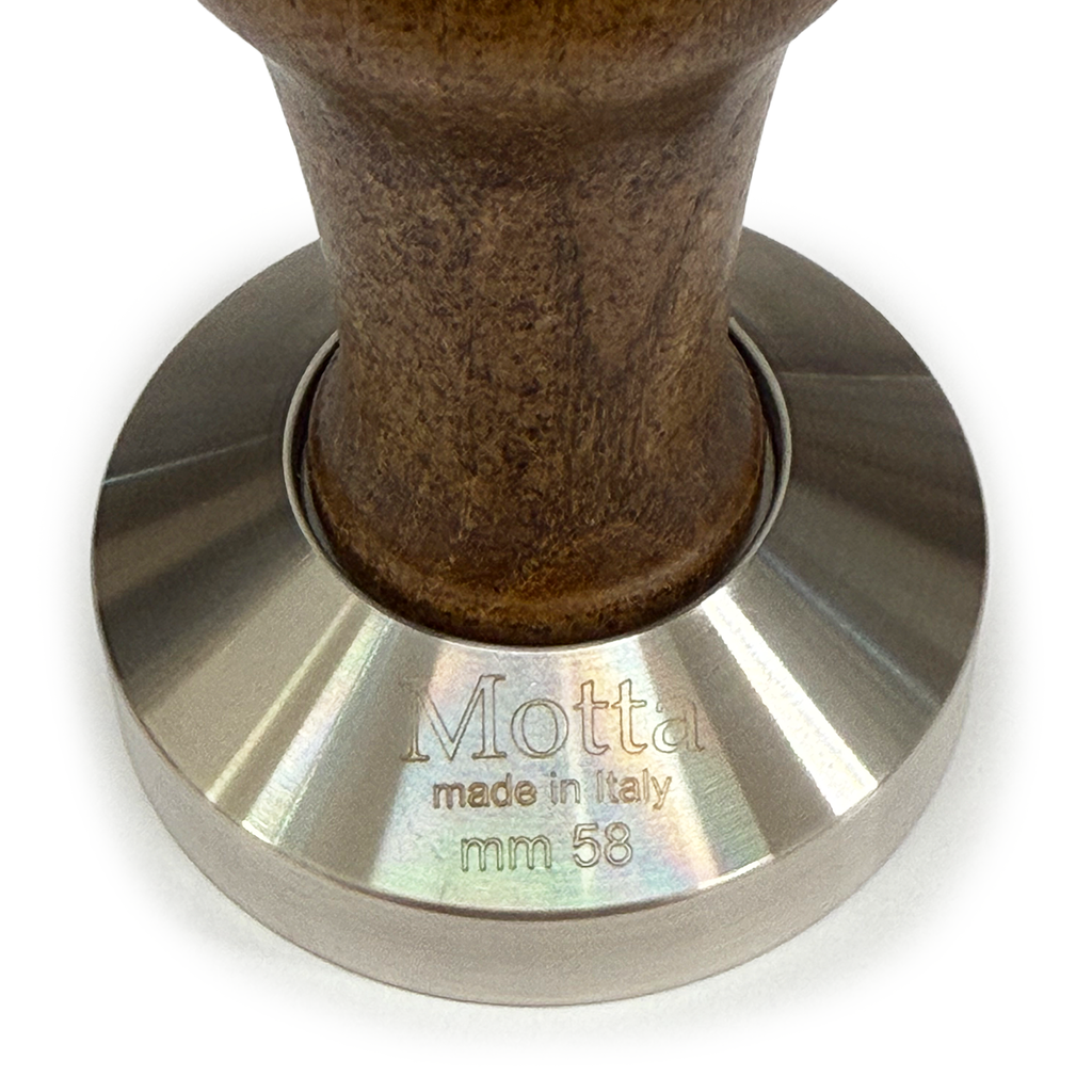 Motta Flat Coffee Tamper ø 58mm Walnut Wood Handle