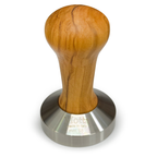 Motta Flat Stainless Coffee Tamper ø 58mm Olive Wood Handle