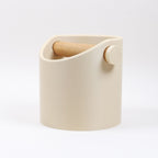 Minimalist Espresso Knock Box with Oak Bar