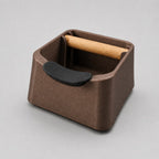 The Pod 3-in-1 Espresso Knock Box with Portafilter Stand & Oak Wood Knock Bar