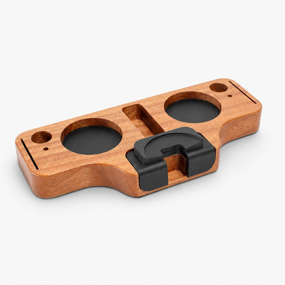 Wooden Portafilter Holder & Espresso Tamper Station