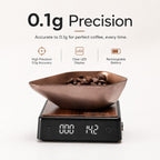 Mini Espresso Scale with Timer, 0.1g Precision