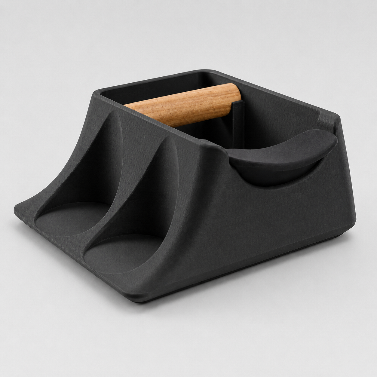 The Hub 3-in-1 Espresso Knock Box, Tamping Station & Tamper Holder