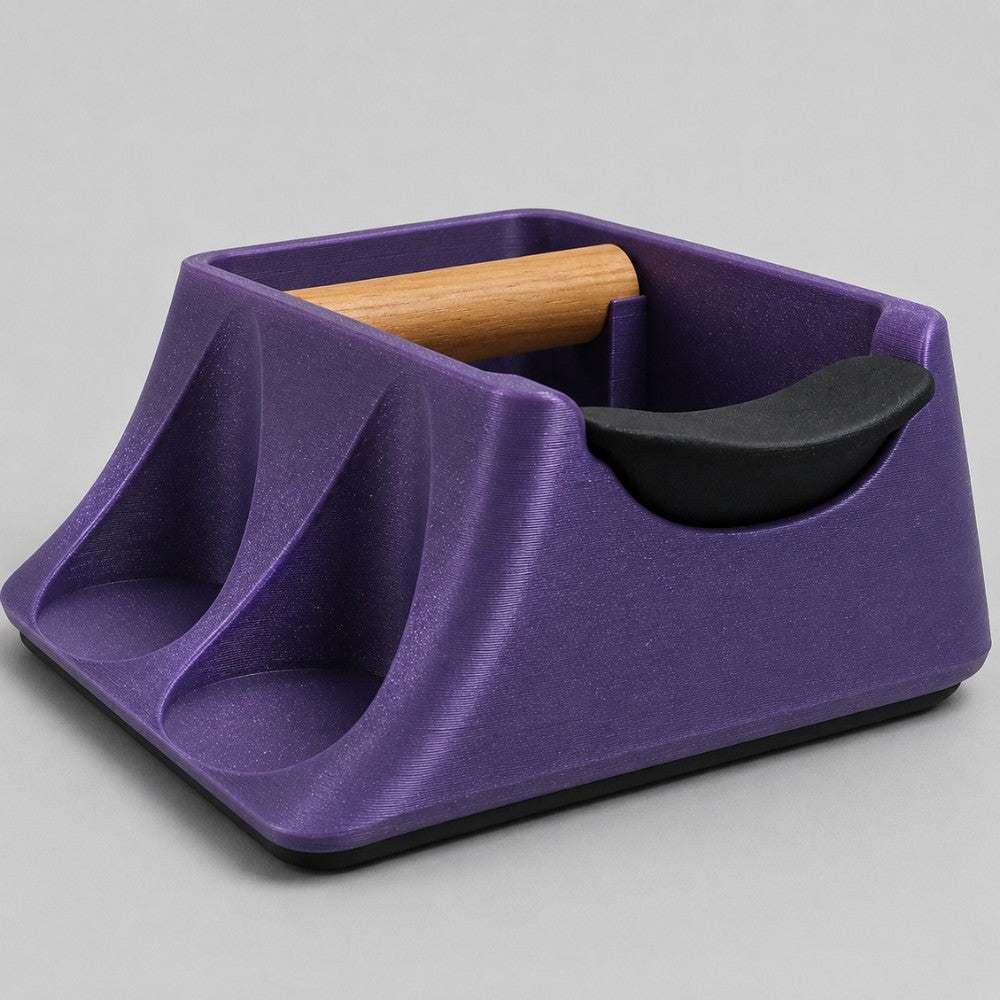 The Hub 3-in-1 Espresso Knock Box, Tamping Station & Tamper Holder