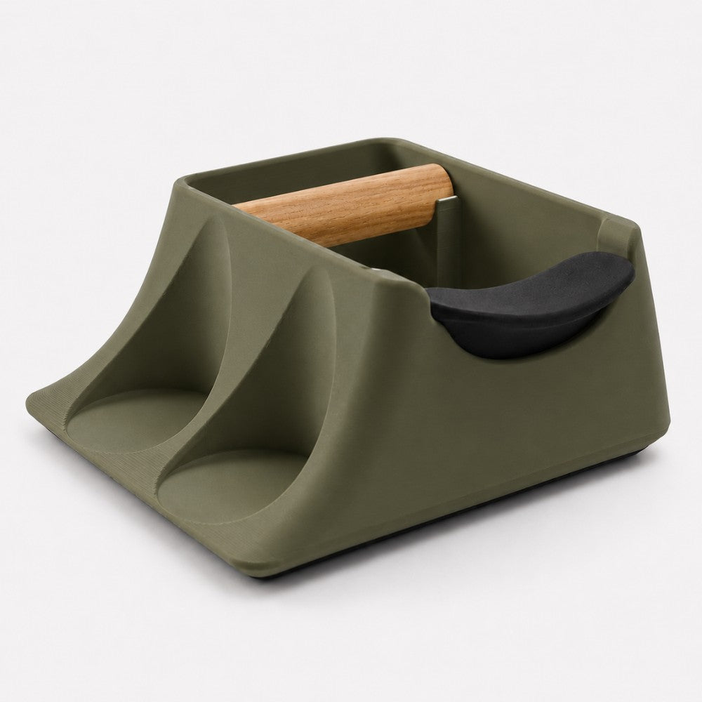 The Hub 3-in-1 Espresso Knock Box, Tamping Station & Tamper Holder