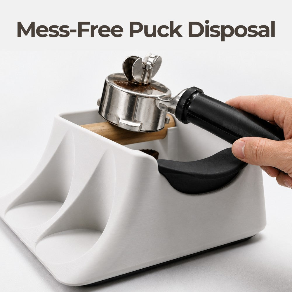 The Hub 3-in-1 Espresso Knock Box, Tamping Station & Tamper Holder