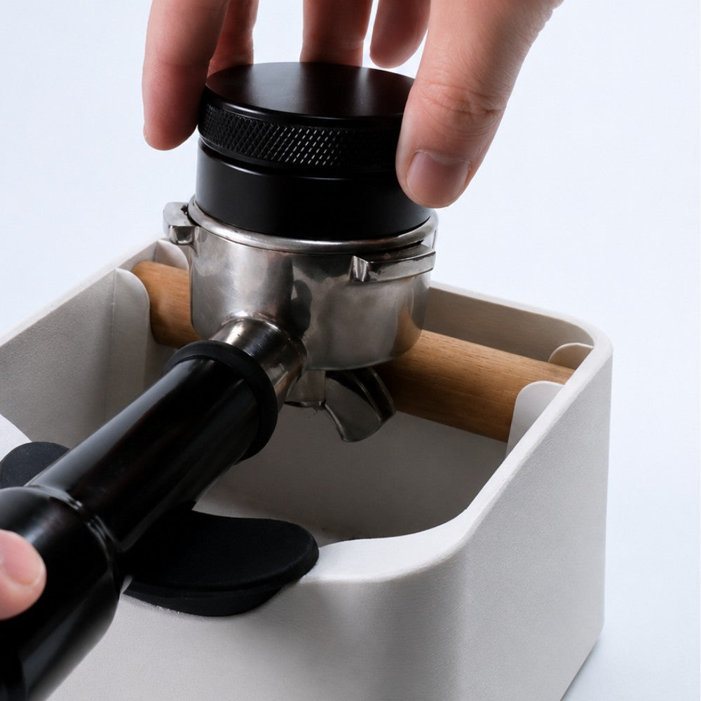 The Hub 3-in-1 Espresso Knock Box, Tamping Station & Tamper Holder