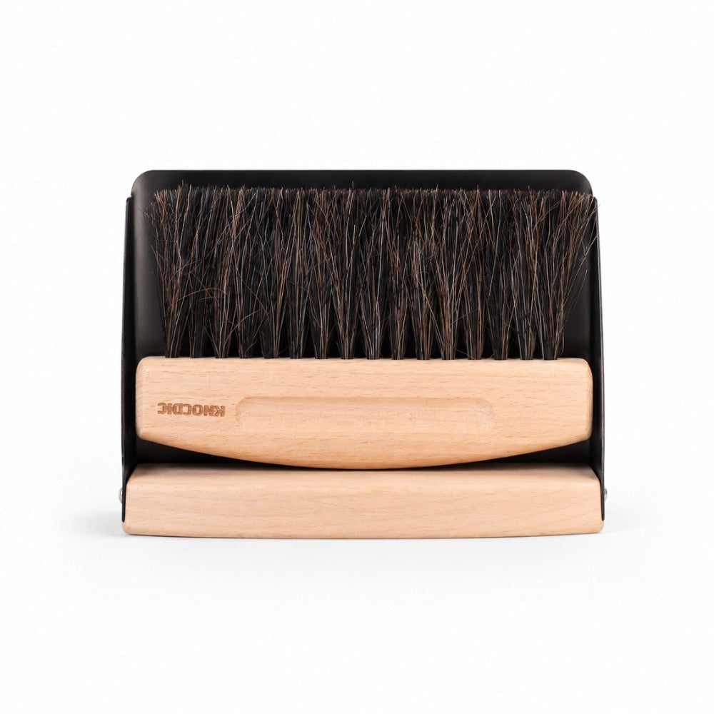 Magnetic Coffee Dustpan & Horsehair Brush Set