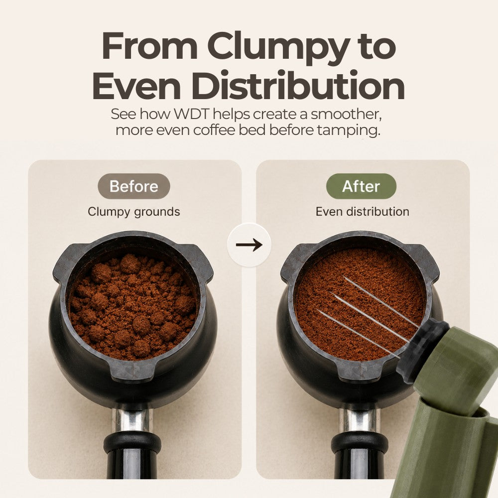 Espresso WDT Tool with Magnetic Holder | Needle Coffee Stirrer
