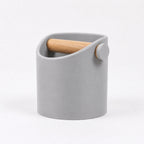 Minimalist Espresso Knock Box with Oak Bar