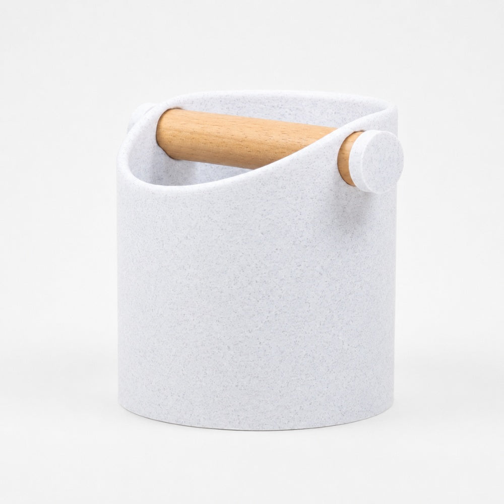 Minimalist Espresso Knock Box with Oak Bar