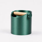 Minimalist Espresso Knock Box with Oak Bar