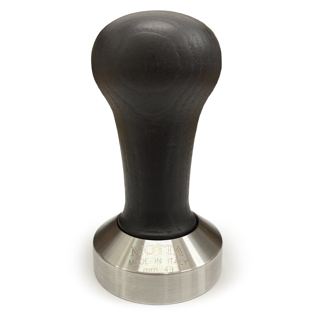 Motta Flat Stainless Coffee Tamper ø 49mm Black Wood Handle