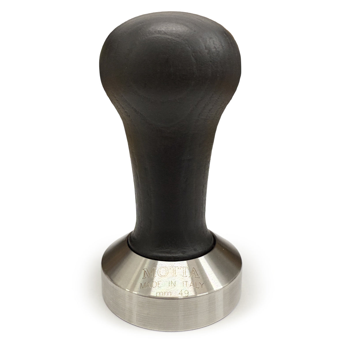 Motta Flat Stainless Coffee Tamper ø 49mm Black Wood Handle