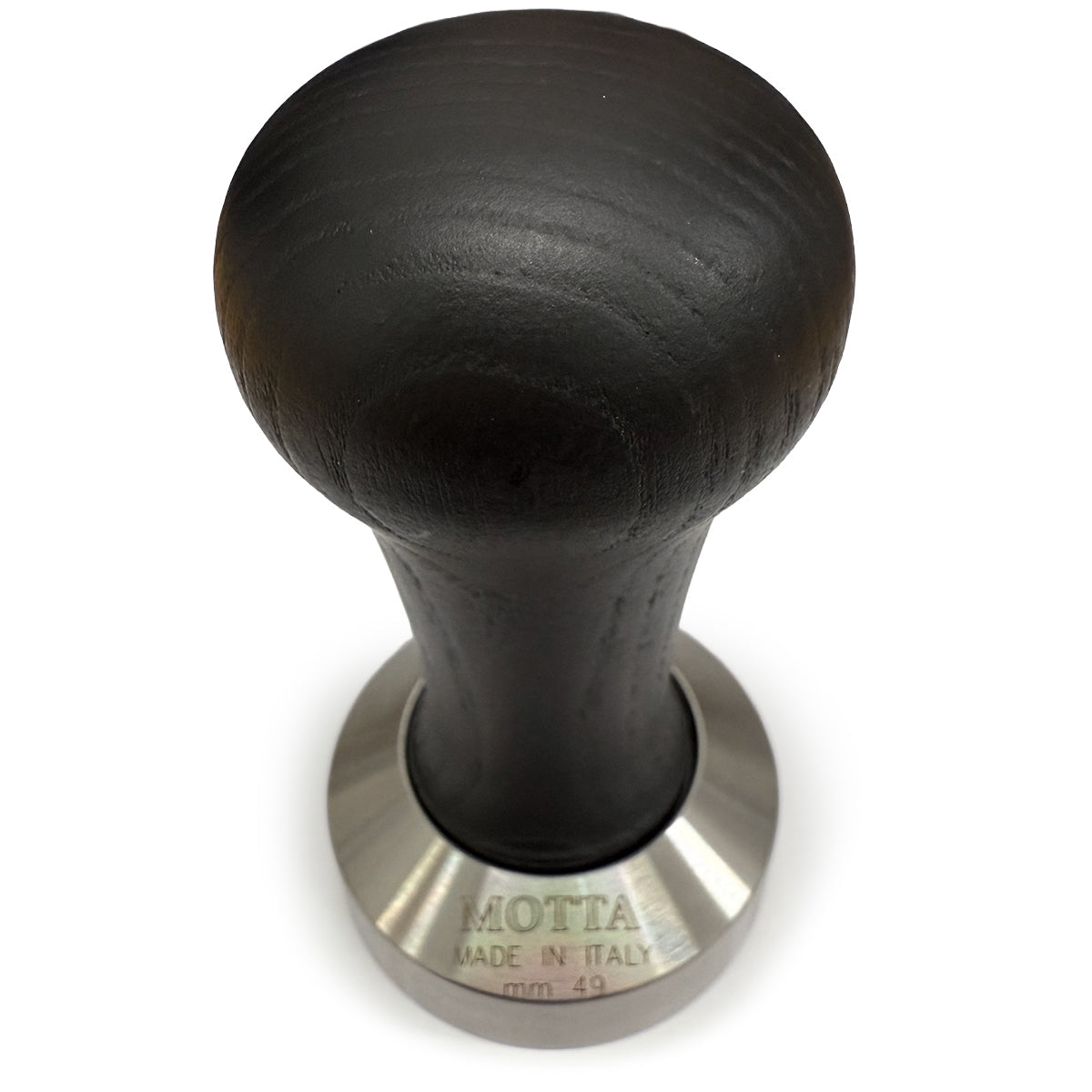 Motta Flat Stainless Coffee Tamper ø 49mm Black Wood Handle