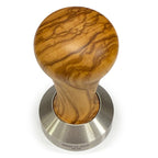 Flat Stainless ø 49mm Coffee Tamper Olive Handle
