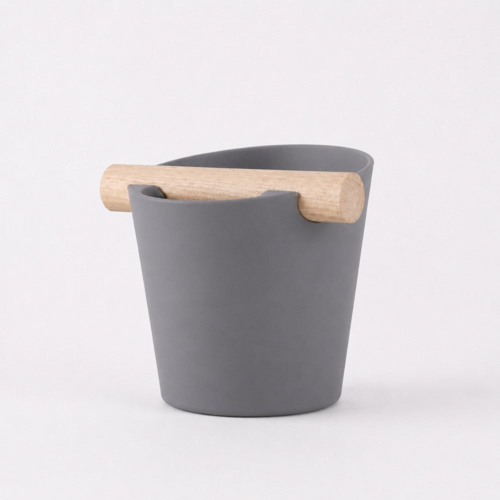 Nordic Espresso Knock Box with Oak Bar