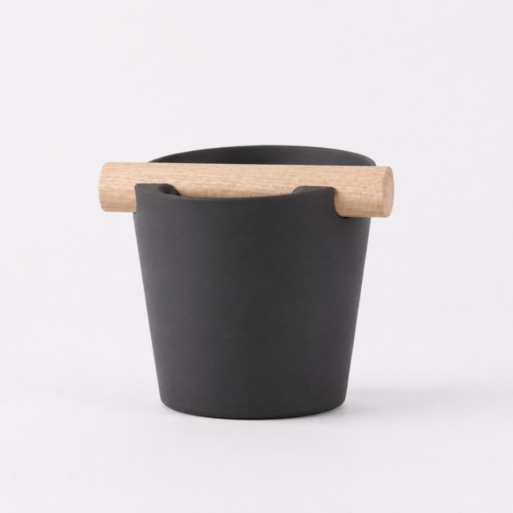 Nordic Espresso Knock Box with Oak Bar