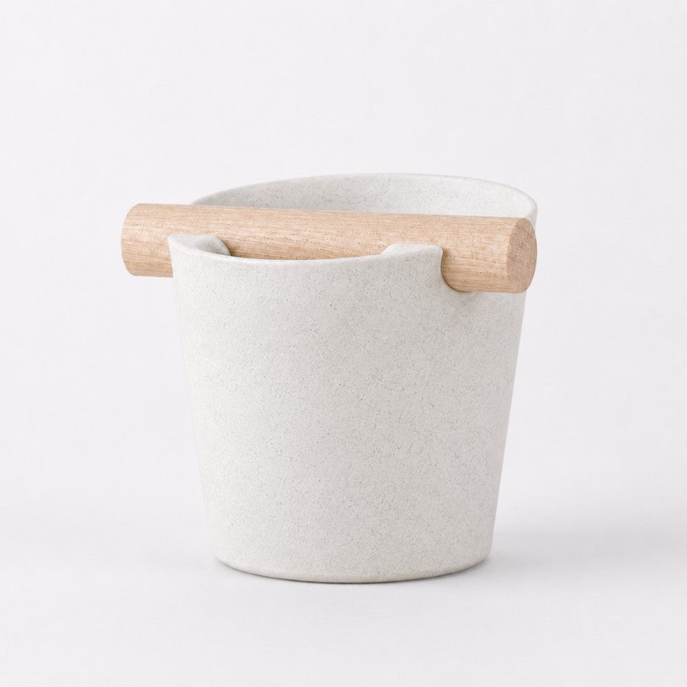 Nordic Espresso Knock Box with Oak Bar