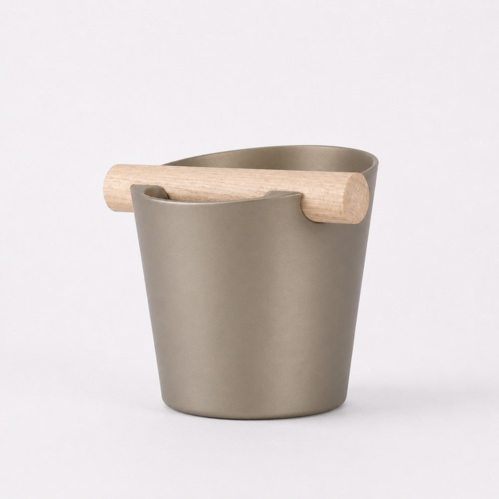 Nordic Espresso Knock Box with Oak Bar