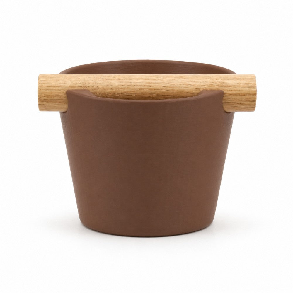 Nordic Espresso Knock Box with Oak Bar