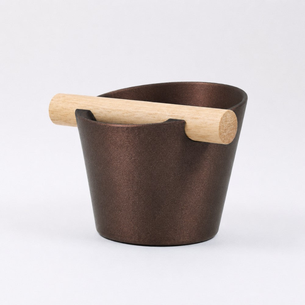 Nordic Espresso Knock Box with Oak Bar