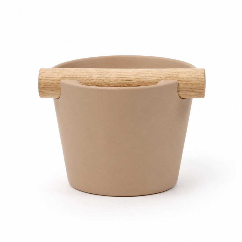 Nordic Espresso Knock Box with Oak Bar