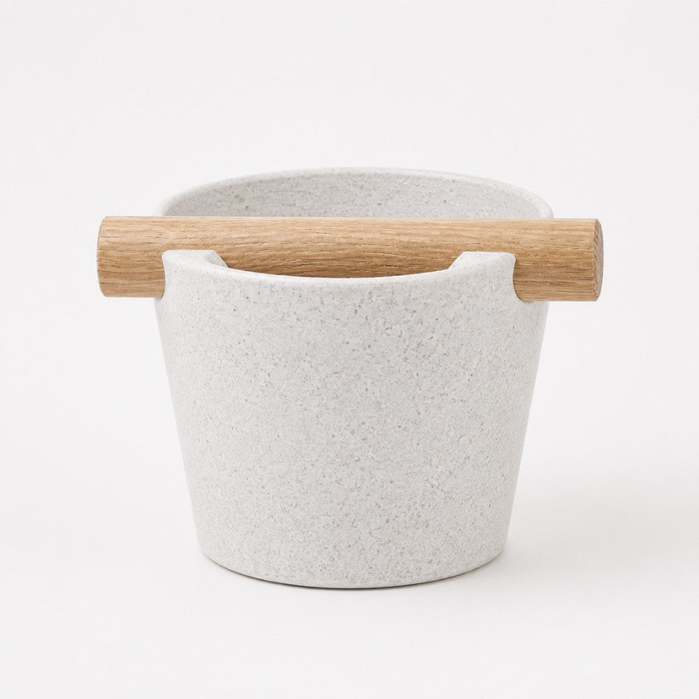 Nordic Espresso Knock Box with Oak Bar