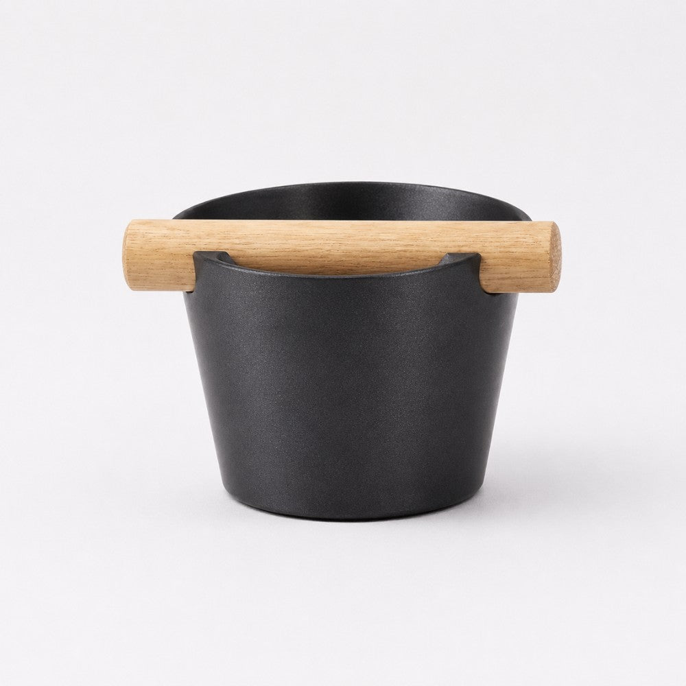 Nordic Espresso Knock Box with Oak Bar