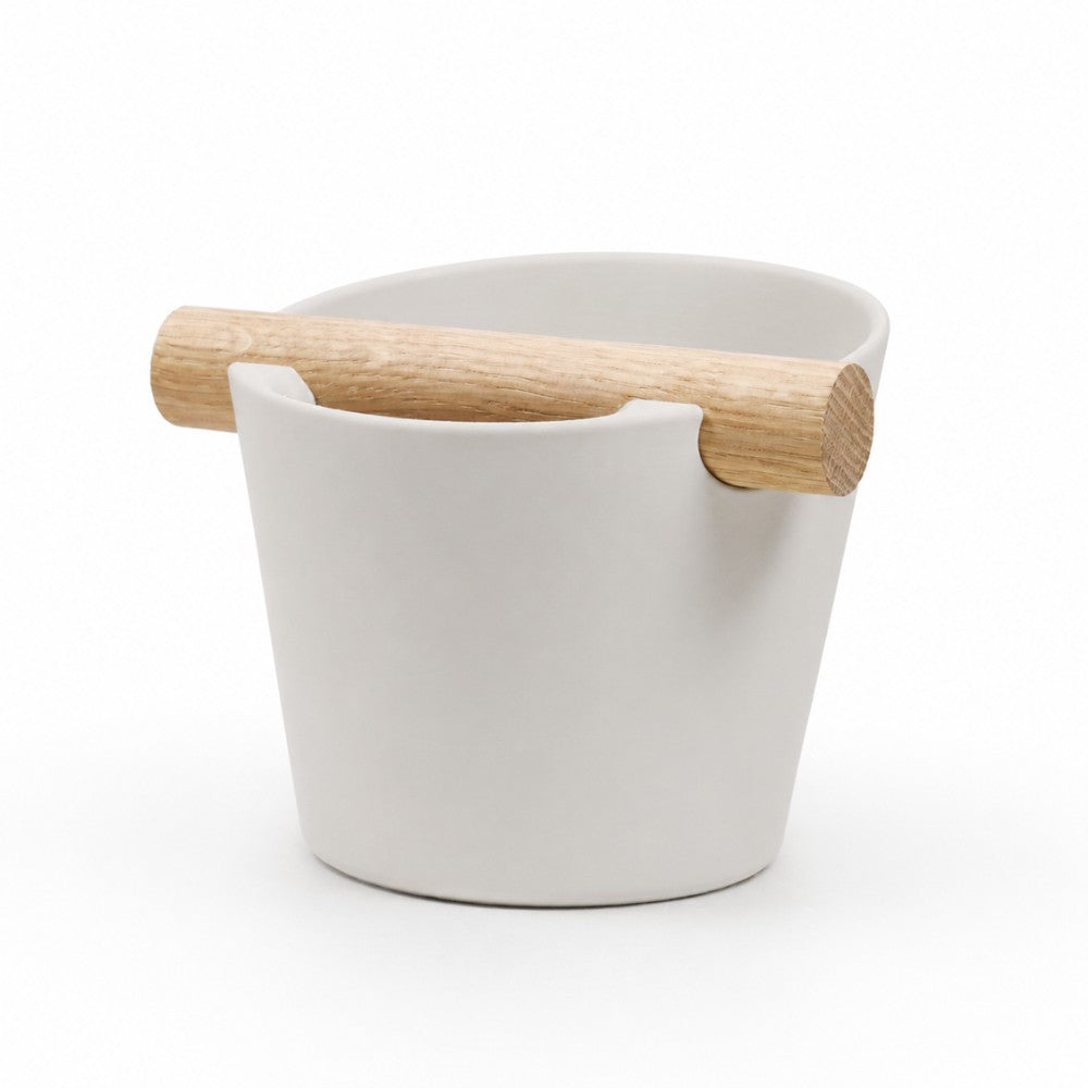 Nordic Espresso Knock Box with Oak Bar