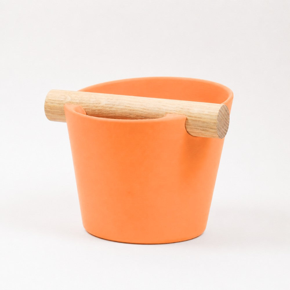 Nordic Espresso Knock Box with Oak Bar