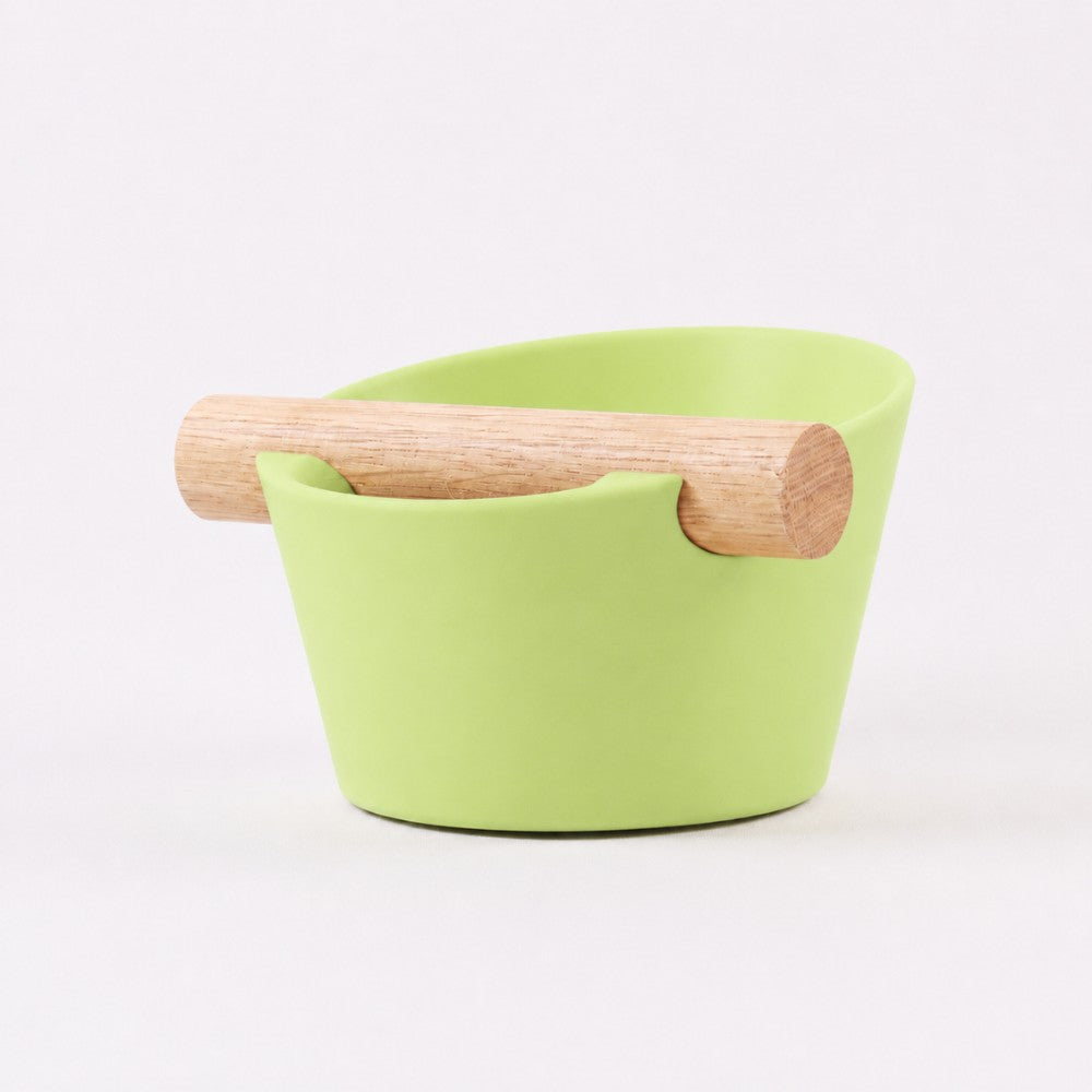 Nordic Espresso Knock Box with Oak Bar
