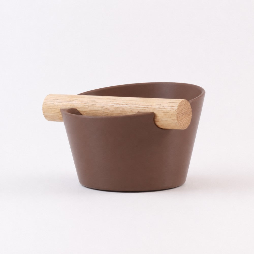 Nordic Espresso Knock Box with Oak Bar