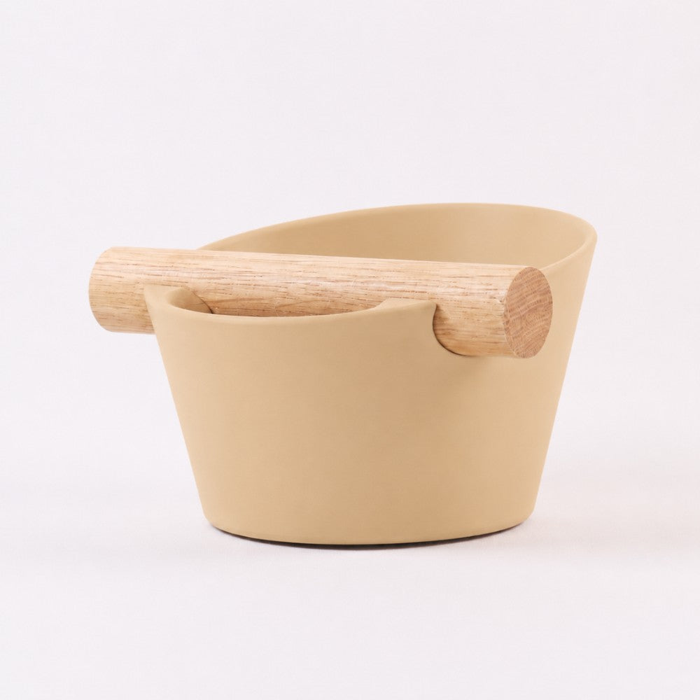 Nordic Espresso Knock Box with Oak Bar