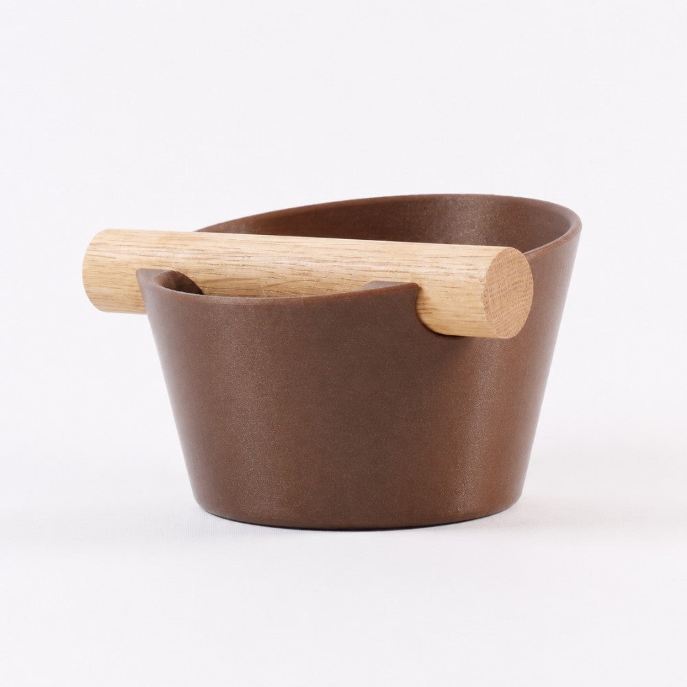 Nordic Espresso Knock Box with Oak Bar