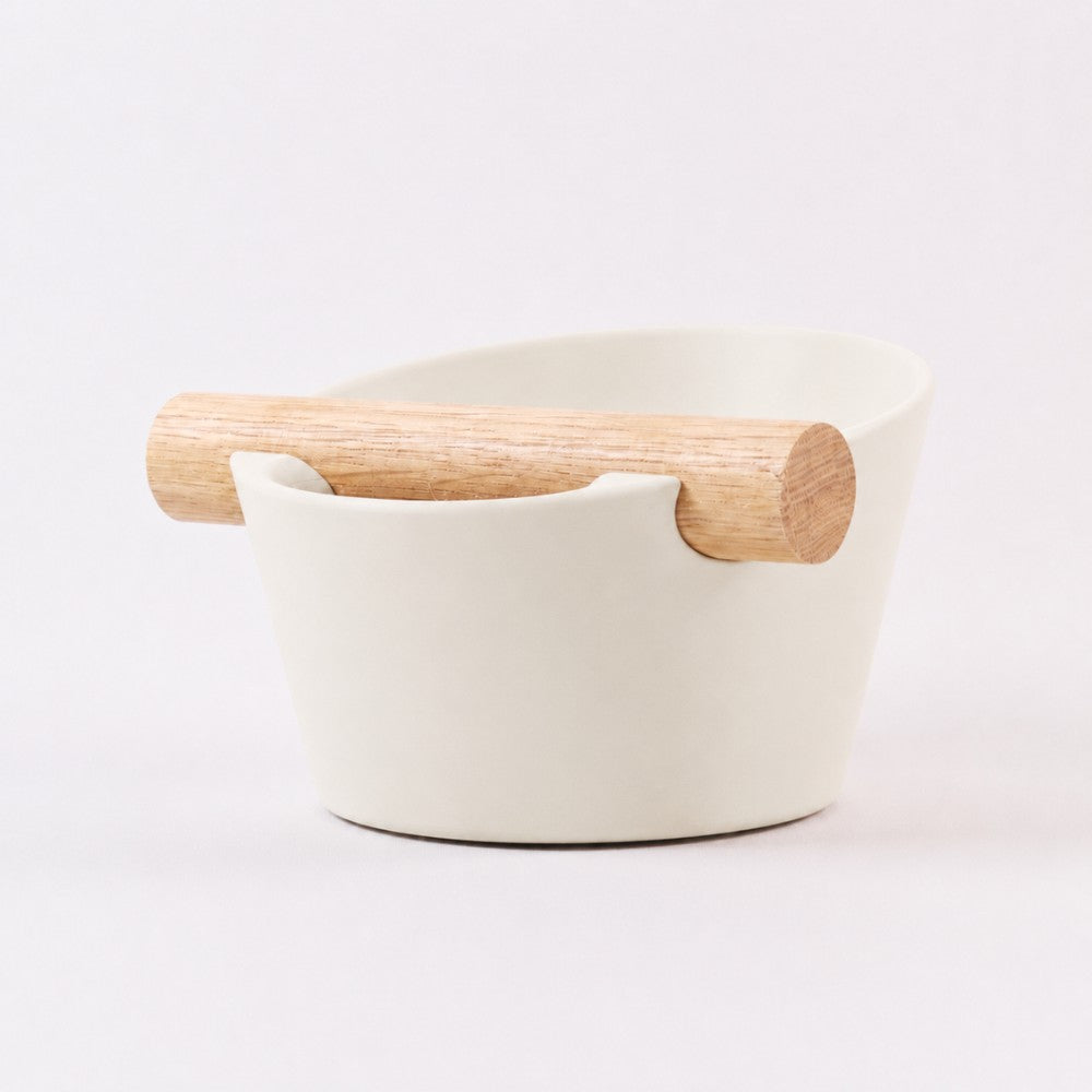 Nordic Espresso Knock Box with Oak Bar