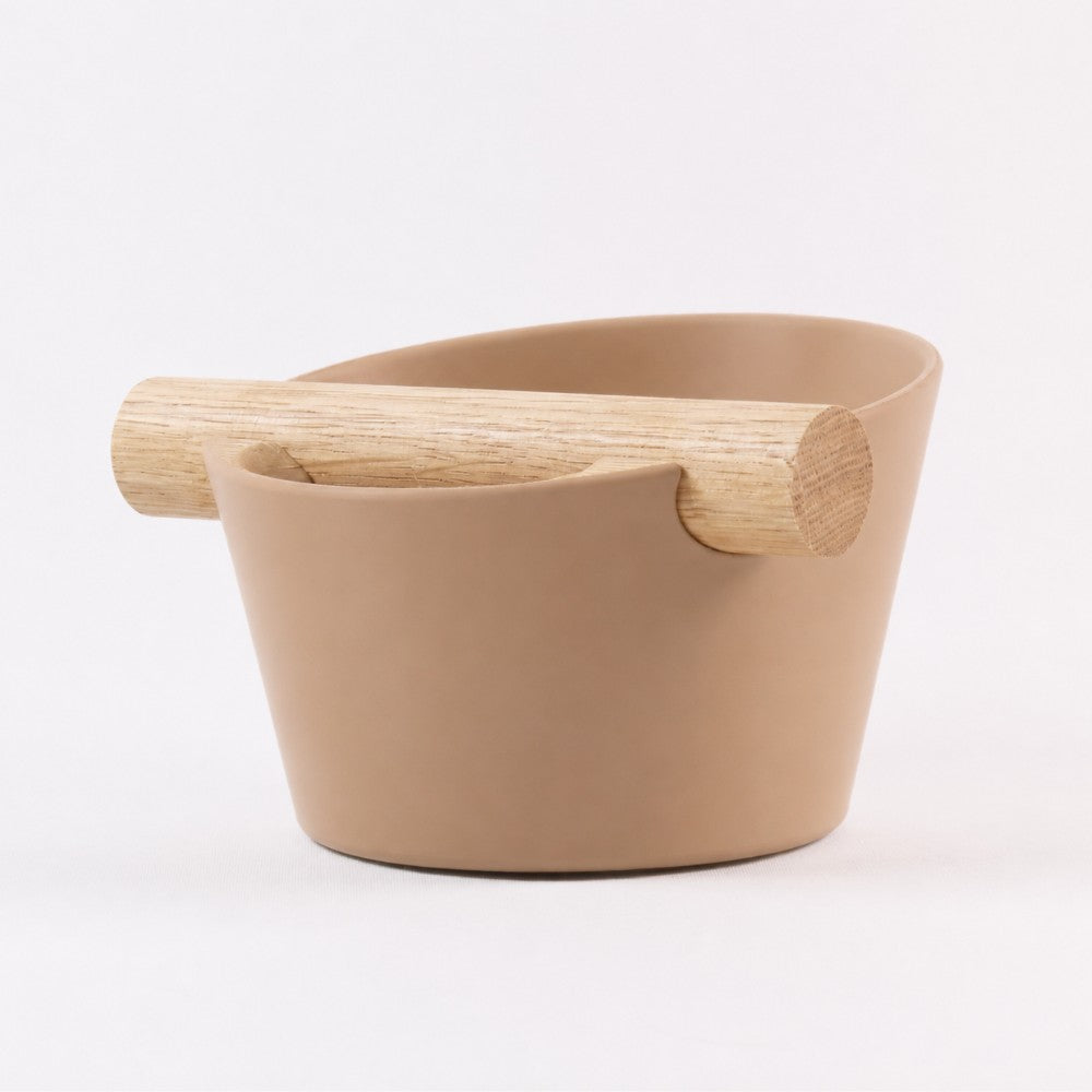 Nordic Espresso Knock Box with Oak Bar