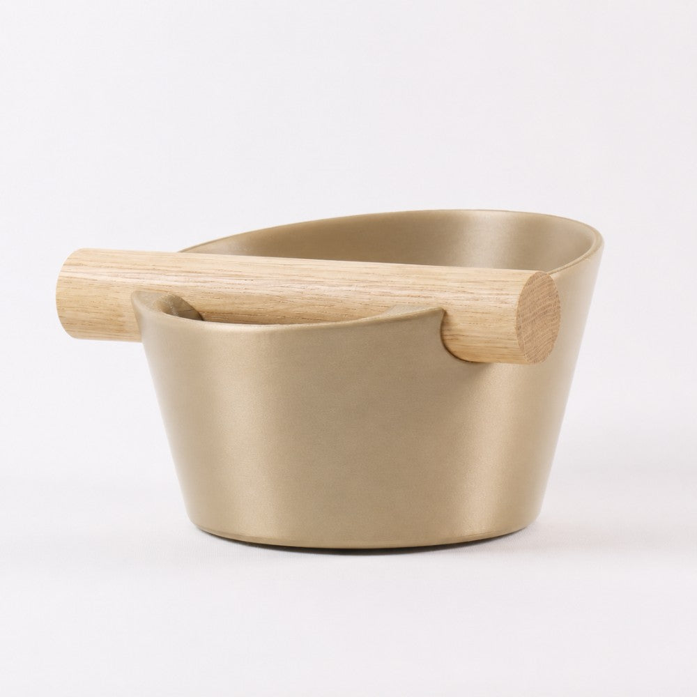 Nordic Espresso Knock Box with Oak Bar