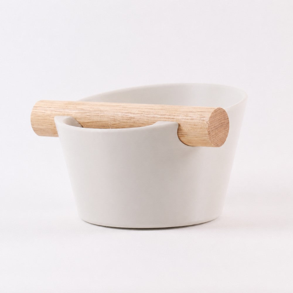 Nordic Espresso Knock Box with Oak Bar
