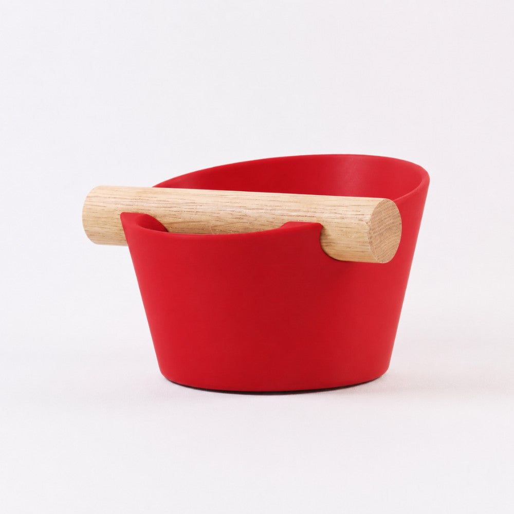 Nordic Espresso Knock Box with Oak Bar