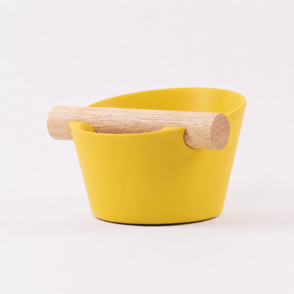 Nordic Espresso Knock Box with Oak Bar