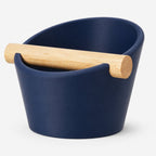 Oval Espresso Knock Box with Oak Bar